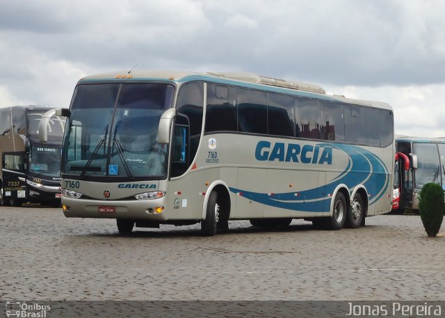 Viação Garcia 7160 na cidade de Londrina, Paraná, Brasil, por Jonas Pereira. ID da foto: 1001983.