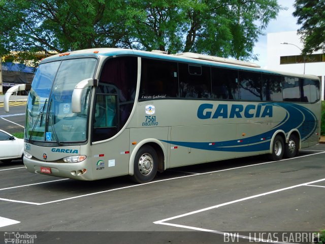 Viação Garcia 7561 na cidade de Telêmaco Borba, Paraná, Brasil, por Lucas Gabriel. Número da foto: #1001582.