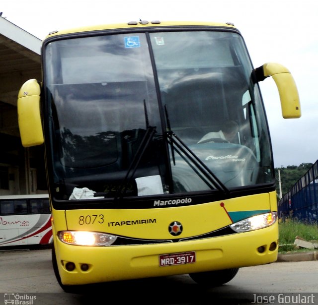 Viação Itapemirim 8073 na cidade de Muriaé, Minas Gerais, Brasil, por José Goulart. Número da foto: #1002739.