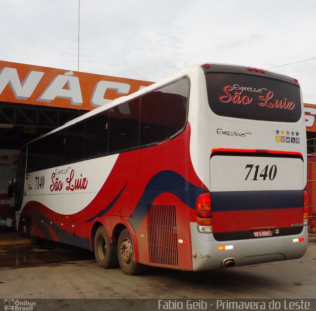 Expresso São Luiz 7140 na cidade de Primavera do Leste, Mato Grosso, Brasil, por Fabio Geib. Número da foto: #950877.