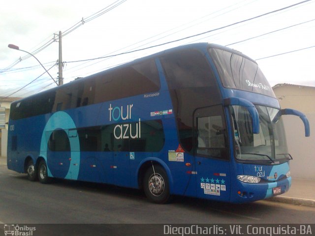 Tour Azul Transportes e Locações 1010 na cidade de Vitória da Conquista, Bahia, Brasil, por Diego Charlis Coelho. Número da foto: #950463.