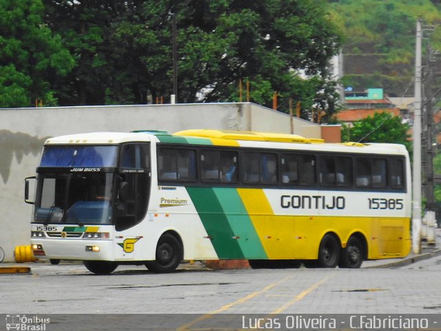 Empresa Gontijo de Transportes 15385 na cidade de Coronel Fabriciano, Minas Gerais, Brasil, por Lucas Oliveira. ID da foto: 950917.