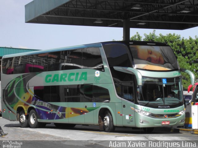Viação Garcia 7247 na cidade de São Paulo, São Paulo, Brasil, por Adam Xavier Rodrigues Lima. Número da foto: #1003740.