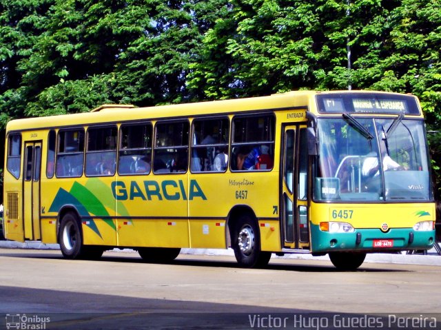 Viação Garcia 6457 na cidade de Maringá, Paraná, Brasil, por Victor Hugo Guedes Pereira. ID da foto: 955277.