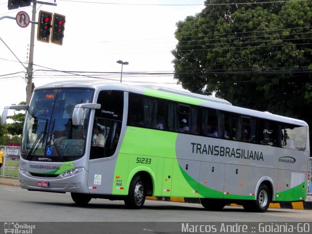Transbrasiliana Transportes e Turismo 51233 na cidade de Goiânia, Goiás, Brasil, por Douglas Andrez. Número da foto: #954782.