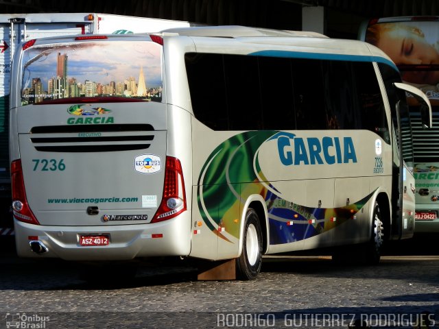 Viação Garcia 7236 na cidade de Maringá, Paraná, Brasil, por Rodrigo  Gutierrez Rodrigues. Número da foto: #959279.