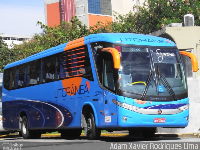 Litorânea Transportes Coletivos 5354 na cidade de São Paulo, São Paulo, Brasil, por Adam Xavier Rodrigues Lima. Número da foto: #958091.