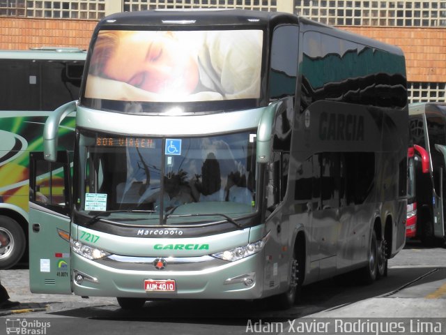 Viação Garcia 7217 na cidade de São Paulo, São Paulo, Brasil, por Adam Xavier Rodrigues Lima. Número da foto: #960506.