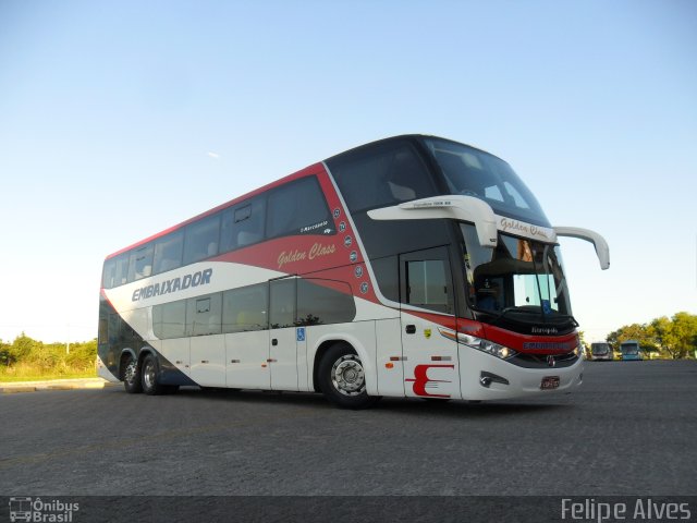 Expresso Embaixador 504 na cidade de Pelotas, Rio Grande do Sul, Brasil, por Felipe Alves. Número da foto: #961555.