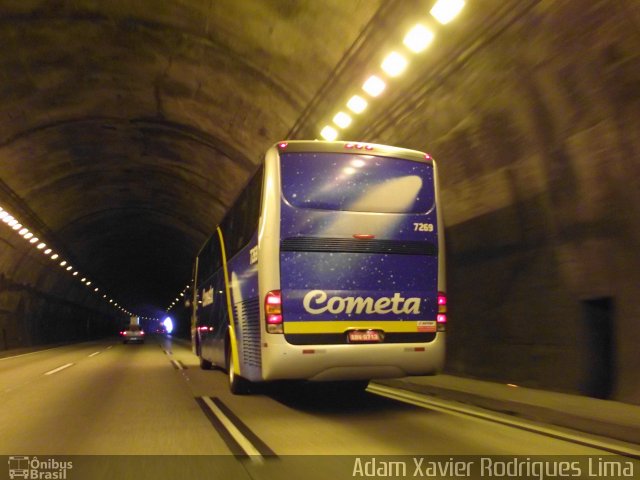 Viação Cometa 7269 na cidade de Cubatão, São Paulo, Brasil, por Adam Xavier Rodrigues Lima. ID da foto: 960352.