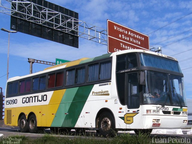 Empresa Gontijo de Transportes 15090 na cidade de Vitória, Espírito Santo, Brasil, por Luan Peixoto. ID da foto: 962057.