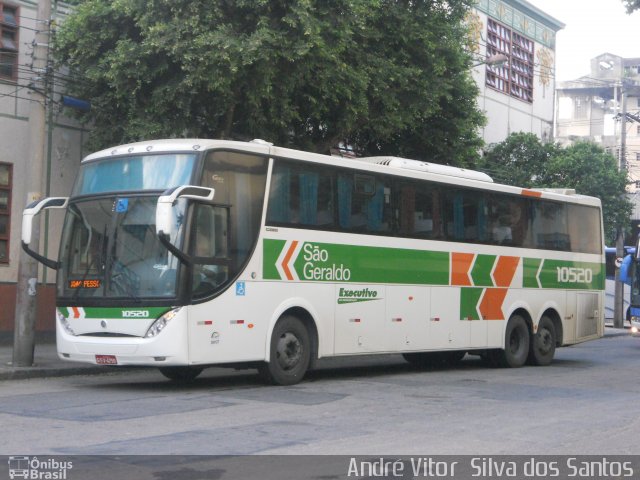 Cia. São Geraldo de Viação 10520 na cidade de Rio de Janeiro, Rio de Janeiro, Brasil, por André Vitor  Silva dos Santos. Número da foto: #962612.