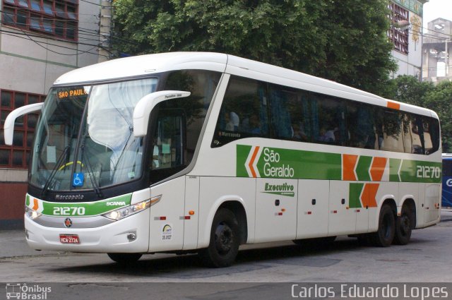Cia. São Geraldo de Viação 21270 na cidade de Rio de Janeiro, Rio de Janeiro, Brasil, por Carlos Eduardo Lopes. Número da foto: #963341.