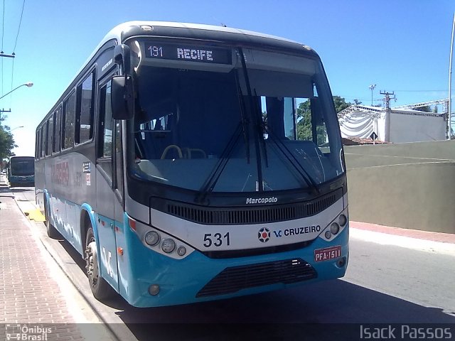 Viação Cruzeiro 531 na cidade de Ipojuca, Pernambuco, Brasil, por Isack Passos. ID da foto: 1005725.