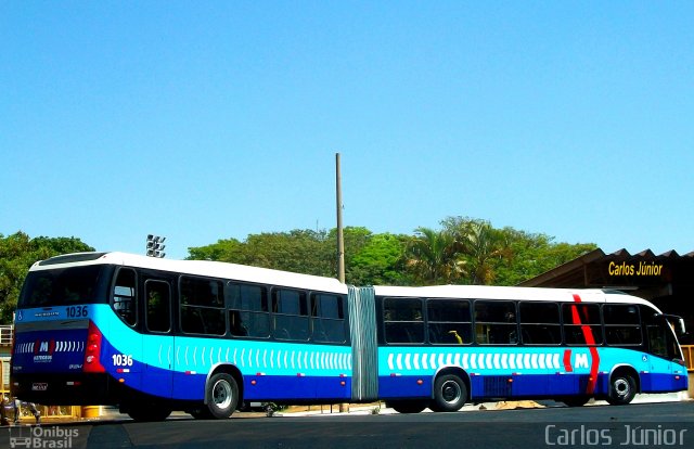 Metrobus 1036 na cidade de Goiânia, Goiás, Brasil, por Carlos Júnior. ID da foto: 1007240.