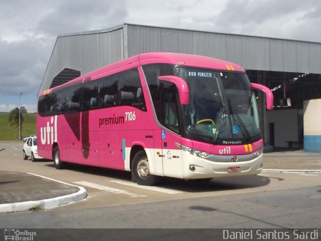 UTIL - União Transporte Interestadual de Luxo 7106 na cidade de Praia Grande, São Paulo, Brasil, por Daniel Santos Sardi. Número da foto: #1005982.