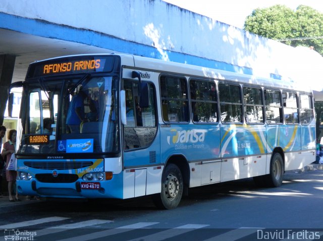 TRANSA - Transa Transporte Coletivo RJ 164.003 na cidade de Três Rios, Rio de Janeiro, Brasil, por David Freitas. Número da foto: #1024478.