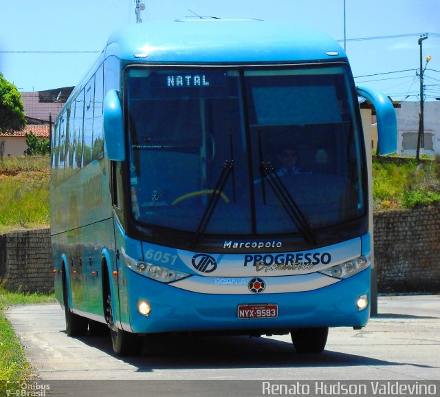 Auto Viação Progresso 6051 na cidade de Natal, Rio Grande do Norte, Brasil, por Renato Hudson Valdevino. ID da foto: 1025208.