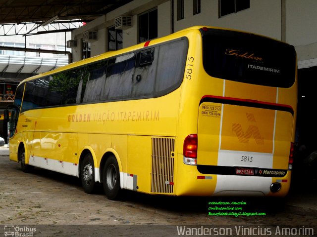 Viação Itapemirim 5815 na cidade de Ipatinga, Minas Gerais, Brasil, por Wanderson Vinícius Amorim. ID da foto: 1025336.