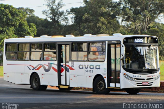 AVOA - Auto Viação Ourinhos Assis 34126 na cidade de Assis, São Paulo, Brasil, por Francisco Ivano. ID da foto: 1027150.