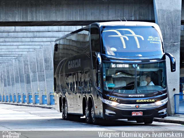 Viação Garcia 7347 na cidade de Curitiba, Paraná, Brasil, por Wagner Domingos Ivanesken. ID da foto: 1028972.