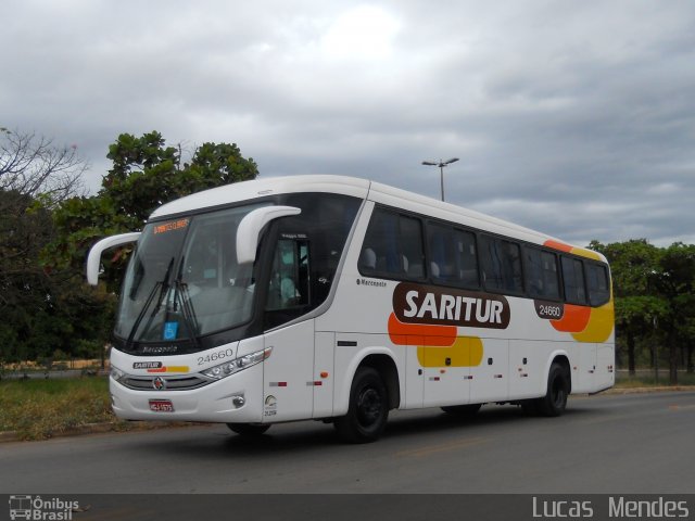 Saritur - Santa Rita Transporte Urbano e Rodoviário 24660 na cidade de Montes Claros, Minas Gerais, Brasil, por Lucas  Mendes. ID da foto: 1029955.