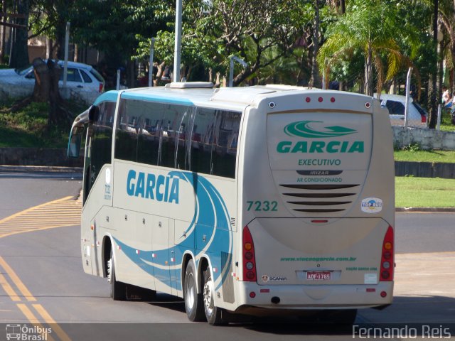 Viação Garcia 7232 na cidade de Ribeirão Preto, São Paulo, Brasil, por Fernando Reis. ID da foto: 1029253.