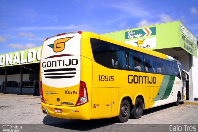 Empresa Gontijo de Transportes 18515 na cidade de São Mateus, Espírito Santo, Brasil, por Caio Trés. Número da foto: #1031050.