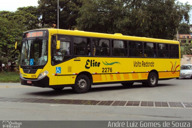 Viação Elite 2276 na cidade de Volta Redonda, Rio de Janeiro, Brasil, por André Luiz Gomes de Souza. Número da foto: #1033706.