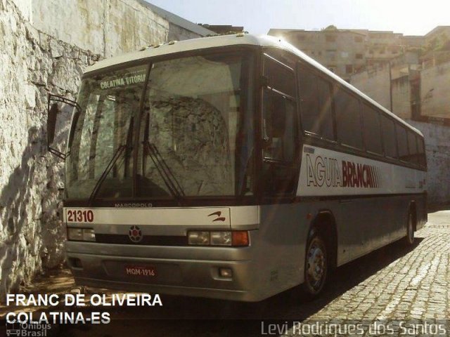 Viação Águia Branca 21310 na cidade de Colatina, Espírito Santo, Brasil, por Levi Rodrigues dos Santos. Número da foto: #1034812.
