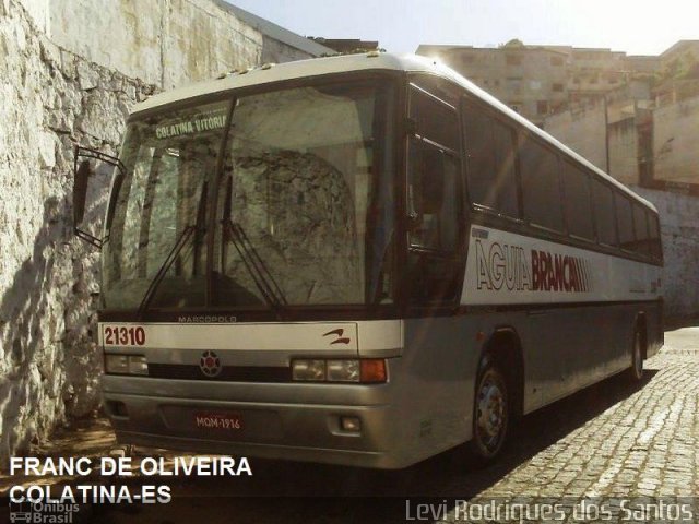 Viação Águia Branca 21310 na cidade de Colatina, Espírito Santo, Brasil, por Levi Rodrigues dos Santos. ID da foto: 1034812.