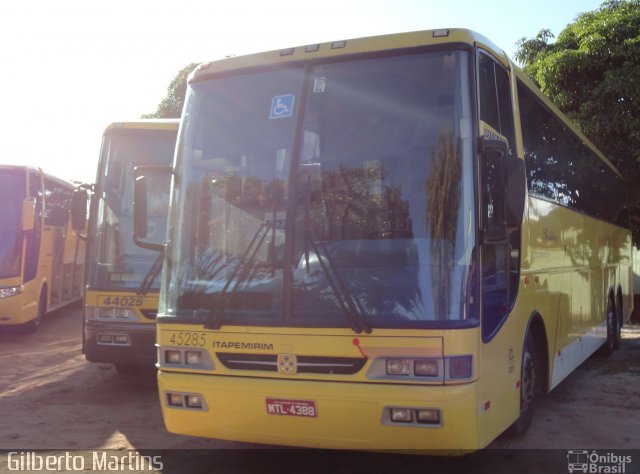 Viação Itapemirim 45285 na cidade de Fundão, Espírito Santo, Brasil, por Gilberto Martins. Número da foto: #1034933.