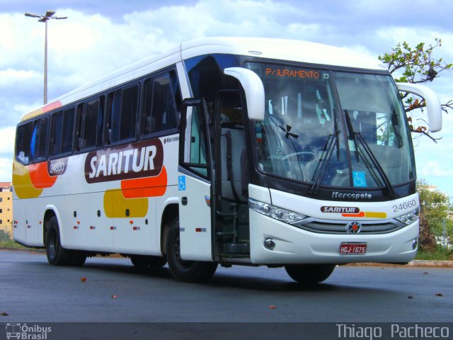 Saritur - Santa Rita Transporte Urbano e Rodoviário 24660 na cidade de Montes Claros, Minas Gerais, Brasil, por Thiago  Pacheco. ID da foto: 1033939.