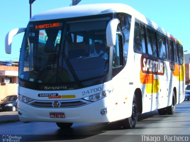 Saritur - Santa Rita Transporte Urbano e Rodoviário 24700 na cidade de Montes Claros, Minas Gerais, Brasil, por Thiago  Pacheco. ID da foto: 1035184.