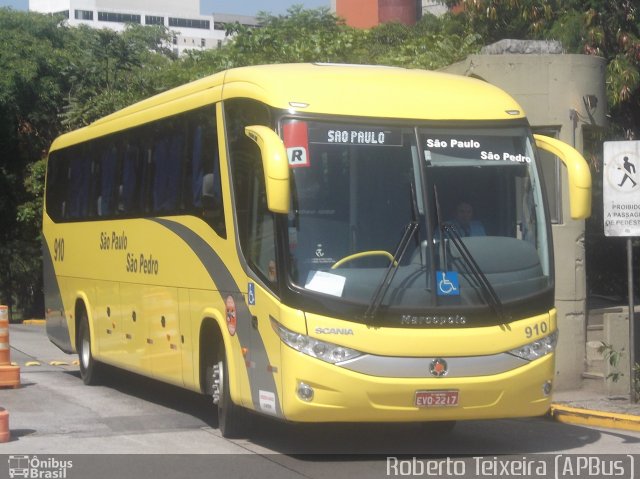 Viação São Paulo São Pedro 910 na cidade de São Paulo, São Paulo, Brasil, por Roberto Teixeira. Número da foto: #1036747.
