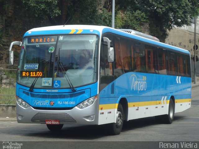 Viação Nossa Senhora do Amparo RJ 186.060 na cidade de Rio de Janeiro, Rio de Janeiro, Brasil, por Renan Vieira. ID da foto: 1036726.