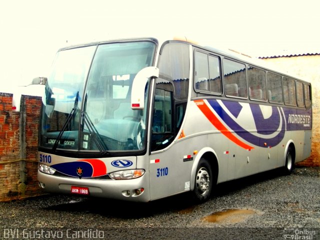 Expresso Nordeste 3110 na cidade de Apucarana, Paraná, Brasil, por Gustavo Candido. Número da foto: #1036609.