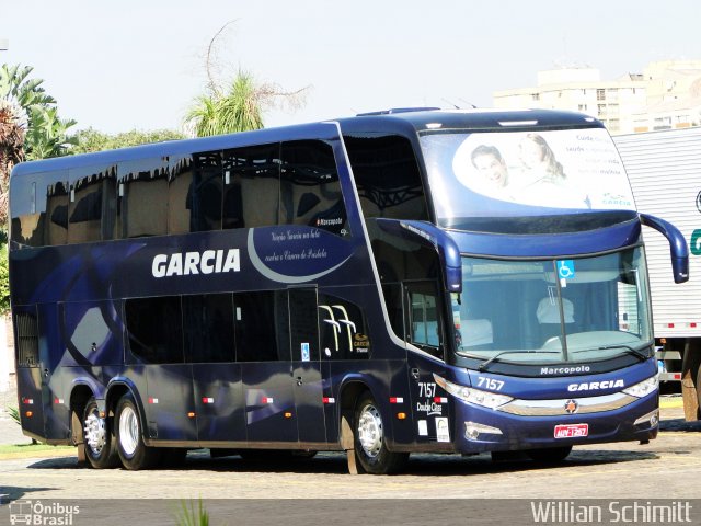 Viação Garcia 7157 na cidade de Londrina, Paraná, Brasil, por Willian Schimitt. Número da foto: #1036766.