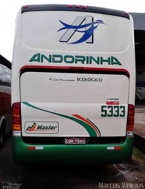 Empresa de Transportes Andorinha 5333 na cidade de São José do Rio Preto, São Paulo, Brasil, por Aislan Nascimento. Número da foto: #1036631.