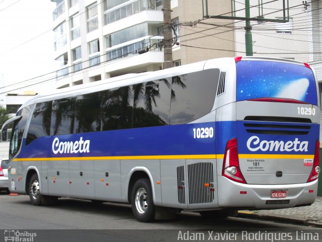 Viação Cometa 10290 na cidade de Santos, São Paulo, Brasil, por Adam Xavier Rodrigues Lima. Número da foto: #1036111.