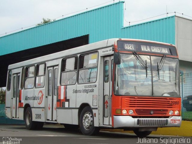 Empresa Auto Ônibus Paulicéia 2080 na cidade de Piracicaba, São Paulo, Brasil, por Juliano Sgrigneiro. Número da foto: #1036337.