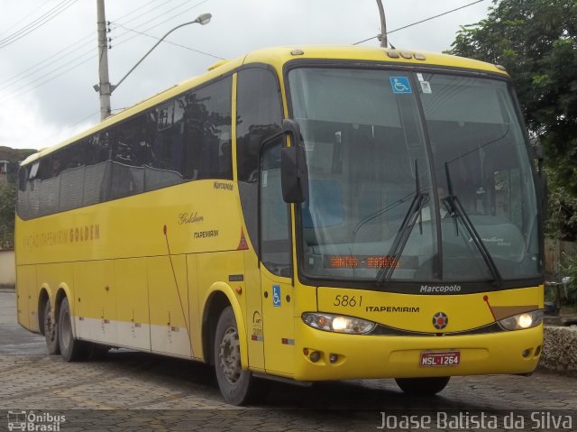 Viação Itapemirim 5861 na cidade de Coronel Fabriciano, Minas Gerais, Brasil, por Joase Batista da Silva. ID da foto: 1036192.