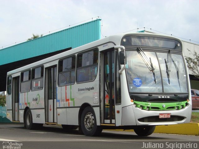 VINCO - Viação Noivacolinense 1457 na cidade de Piracicaba, São Paulo, Brasil, por Juliano Sgrigneiro. Número da foto: #1036341.