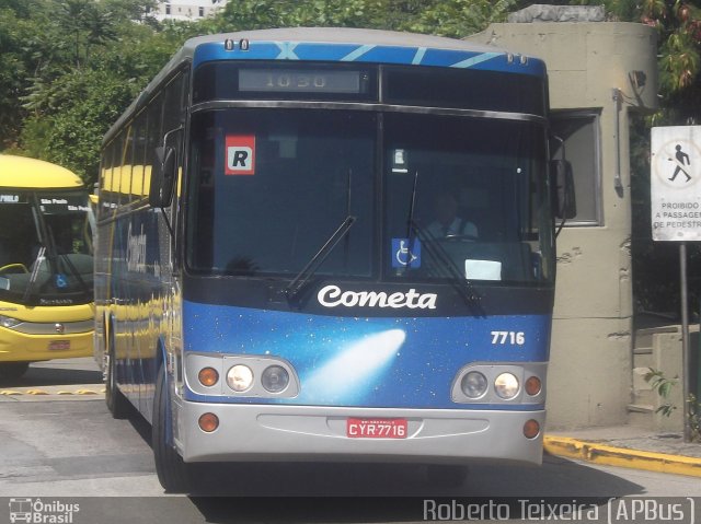 Viação Cometa 7716 na cidade de São Paulo, São Paulo, Brasil, por Roberto Teixeira. ID da foto: 1036741.