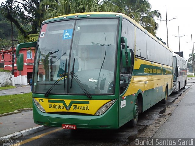 Viação Rápido Brasil 974 na cidade de Santos, São Paulo, Brasil, por Daniel Santos Sardi. Número da foto: #1035858.