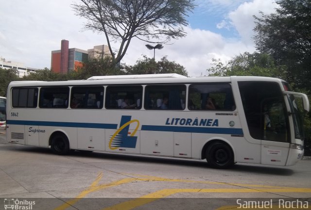 Litorânea Transportes Coletivos 5862 na cidade de São Paulo, São Paulo, Brasil, por Samuel  Rocha. Número da foto: #1036745.