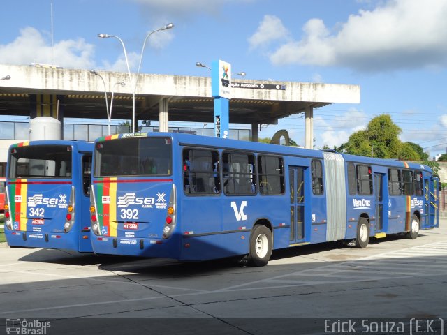 Expresso Vera Cruz 392 na cidade de Recife, Pernambuco, Brasil, por Erick Augusto de Souza. Número da foto: #1036706.