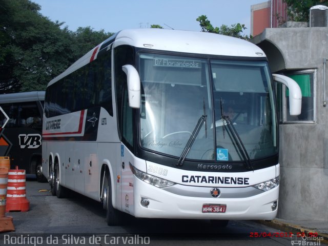 Auto Viação Catarinense 3000 na cidade de São Paulo, São Paulo, Brasil, por Rodrigo S. G Busólogo do Brasil. ID da foto: 1036312.