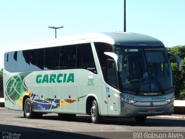 Viação Garcia 7707 na cidade de Londrina, Paraná, Brasil, por Robson Alves. Número da foto: #1037586.