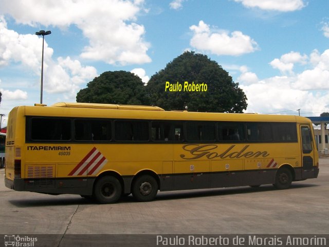 Viação Itapemirim 45035 na cidade de Goiânia, Goiás, Brasil, por Paulo Roberto de Morais Amorim. Número da foto: #1038586.